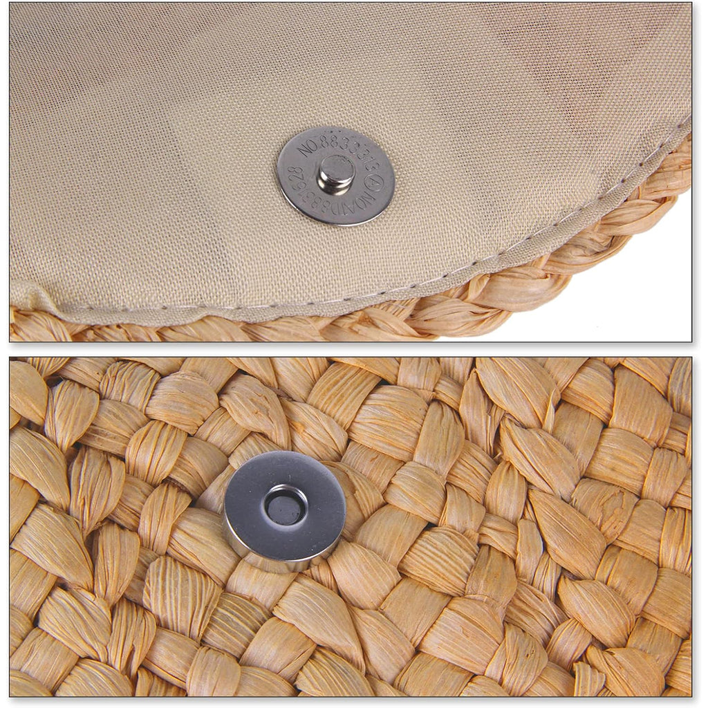Freie Liebe Straw Clutch Purses for Women Summer Beach Bags Envelope Woven Clutch Handbags