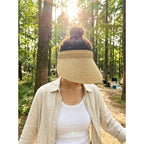 Sun Visor Hat for Women Summer Beach Vacation Essential Ponytail Friendly Travel Foldable Packable UPF 50+