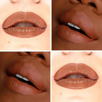 The Lip Bar Vegan Lip Kit, with Straight Livin' Lip Liner, Naturalista Liquid Matte Lipstick, and Extra Non-Sticky Lip Gloss, 3 pieces