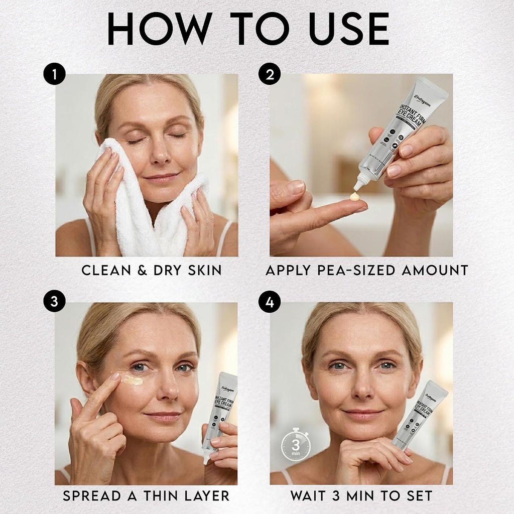 Instant Eye Tightener Cream – Anti Aging Eye Treatment For Eye Bags & Wrinkles – Instant Face Lift Effect For Under Eye Puffiness, Fine Lines & Tired Eyes – 5-Minute Firming Formula – 15Ml