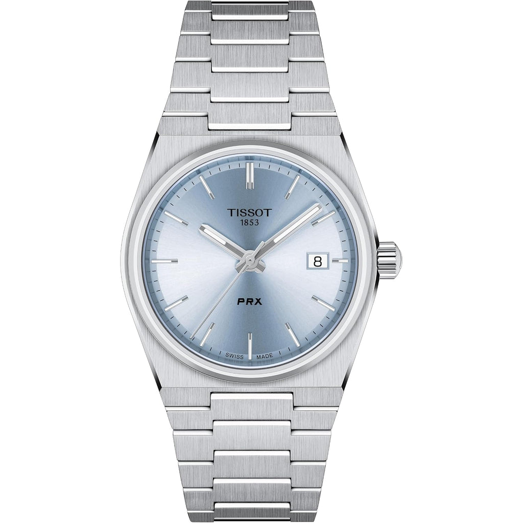 Tissot Unisex Tissot Prx 35Mm 316L Stainless Steel Case Quartz Watch, Grey, Stainless Steel, 11 (T1372101135100)