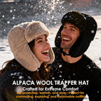 Faux Alpaca Wool Trooper Trapper Hat for Men Women, Winter Aviator Pilot Hat,Soft Fleece Warm Ear Flaps Windproof Outdoor