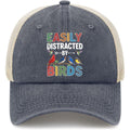 Easily Distracted By Trucker Hat, Funny Mesh Baseball Cap For Dog, Plant, Bird, Nature, Car & Aviation Lovers