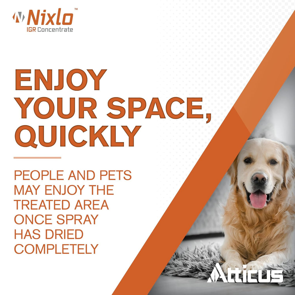 Atticus Nixlo Igr Pyriproxyfen Concentrate (140Ml) Insect Growth Regulator | Control Roaches, Ants, Ticks And More, Breaks The Insect Life Cycle By Preventing The Development Of Eggs, Larvae, And Nymphs