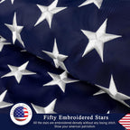 American Flag 3X5 Ft For Outside, Heavy Duty Us Flag For High Wind Outdoor | Heavy Duty Nylon, Fade Resistant And Waterproof Usa Flag With Embroidered Stars, Sewn Stripes, Brass Grommets