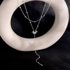 CHESKY Long Necklaces for Women, 14k Gold Plated/Streling Silver Lariat Necklace Dainty Statement Prom Necklace Rosary Cross Sun Drop Pendant Dangle Necklace Gold Prom Jewelry for Women Gifts