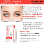 Dermactin Upper Eyelid Cream 1 Oz. Firms & Tones Sagging & Drooping Skin On Upper Eye Lids, For Younger, More Vibrant & Alert Appearance, For Sensitive Skin In The Eyelids
