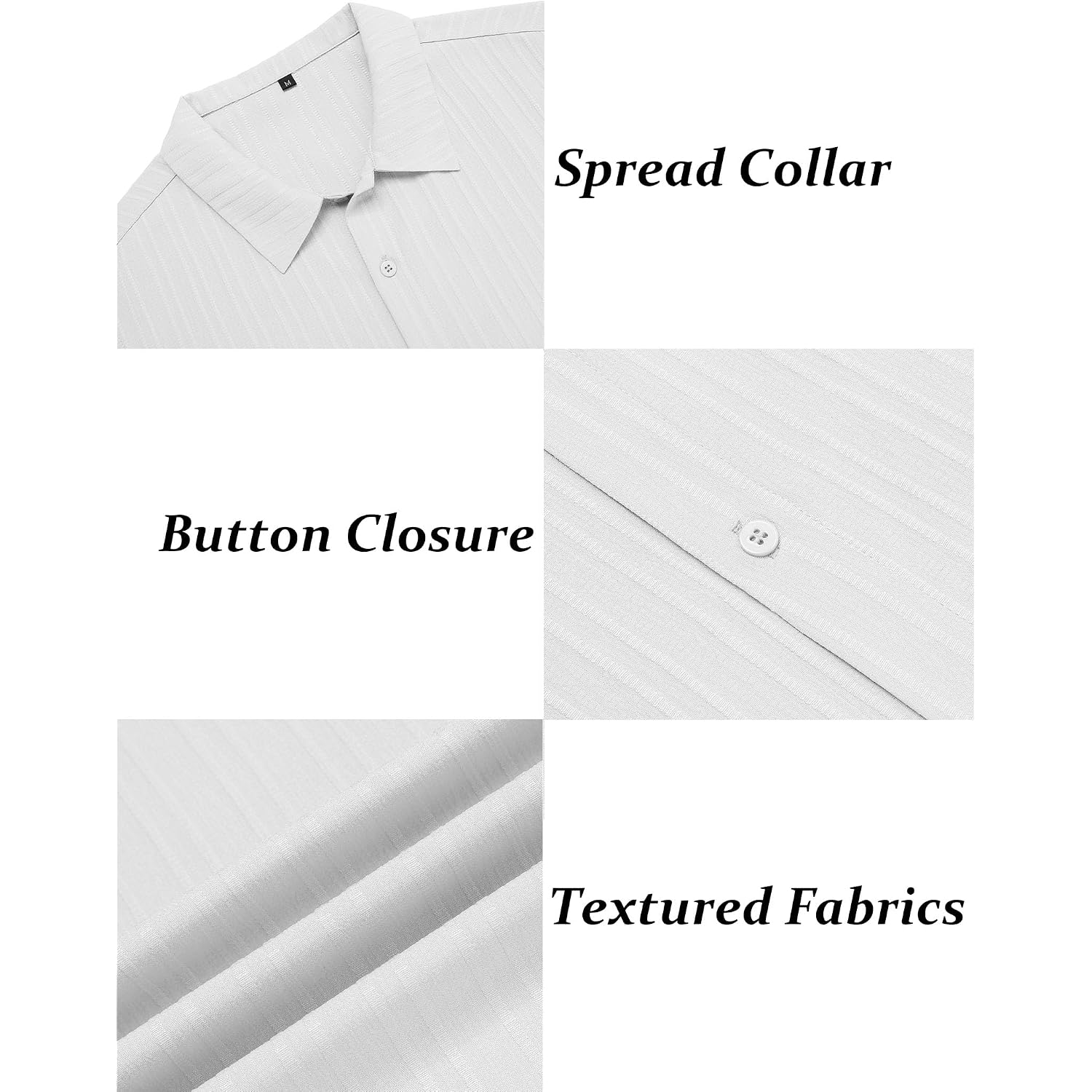 Coofandy Men'S Short Sleeve Casual Button Down Shirts Textured Summer Beach Shirt