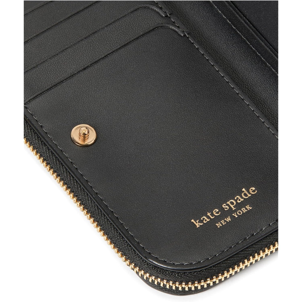 kate spade new york Devin I Love You Script Embossed Leather Small Slim Bifold Wallet