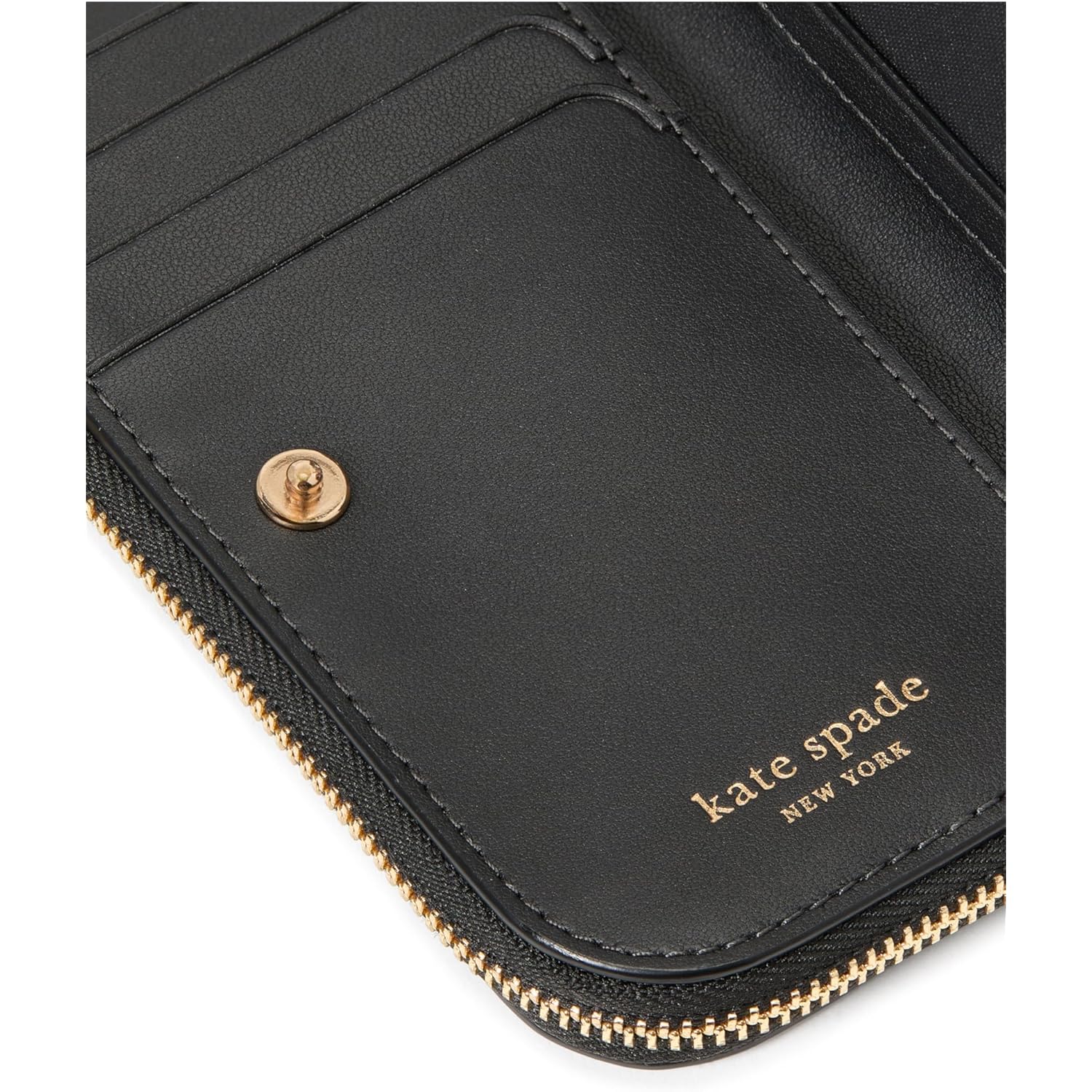kate spade new york Devin I Love You Script Embossed Leather Small Slim Bifold Wallet