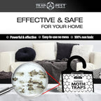 Clothing Moth Traps - 8 Pack - Non Toxic Moth Traps For Clothes With Pheromone Attractant - Odorless Sticky Trap For Closet, Carpets