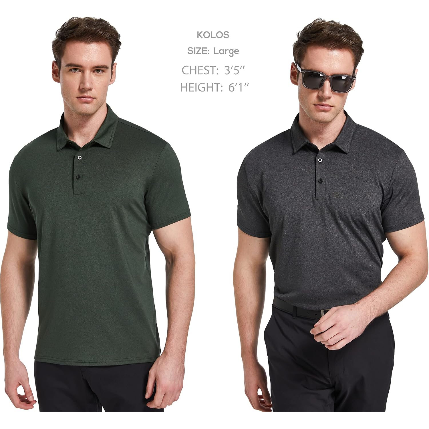Telaleo 4/5 Pack Mens Polo Shirts Quick Dry Short Sleeve Golf T Shirt Performance Moisture Wicking Casual Workout