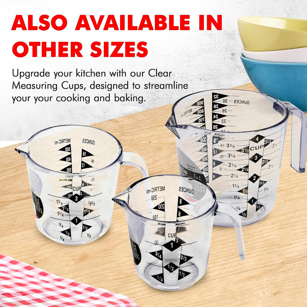 Chef Craft Select Plastic Measuring Cup, 2 Cup, Clear