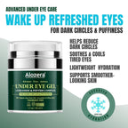 Wake Up Under Eye Gel Cream With Aloe Vera, Collagen & Cucumber, Anti-Aging, Hydrating, Soothing & Cooling Treatment For Dark Circles, Puffiness And Under Eye Bags, Fast-Absorbing, Day & Night