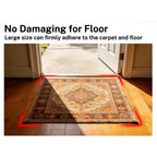 Rug Non Slip Grippers, Reusable Rug Tape, No Damaging for Hardwood Floors, Carpet Grippers Stickers Pads for Area Rugs Corners Flat, 12Pcs