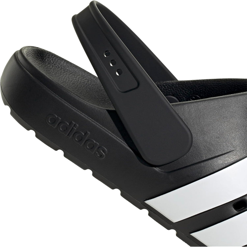 Adidas Unisex-Adult Adilette Clog 2.0, Black/White/Black, 10