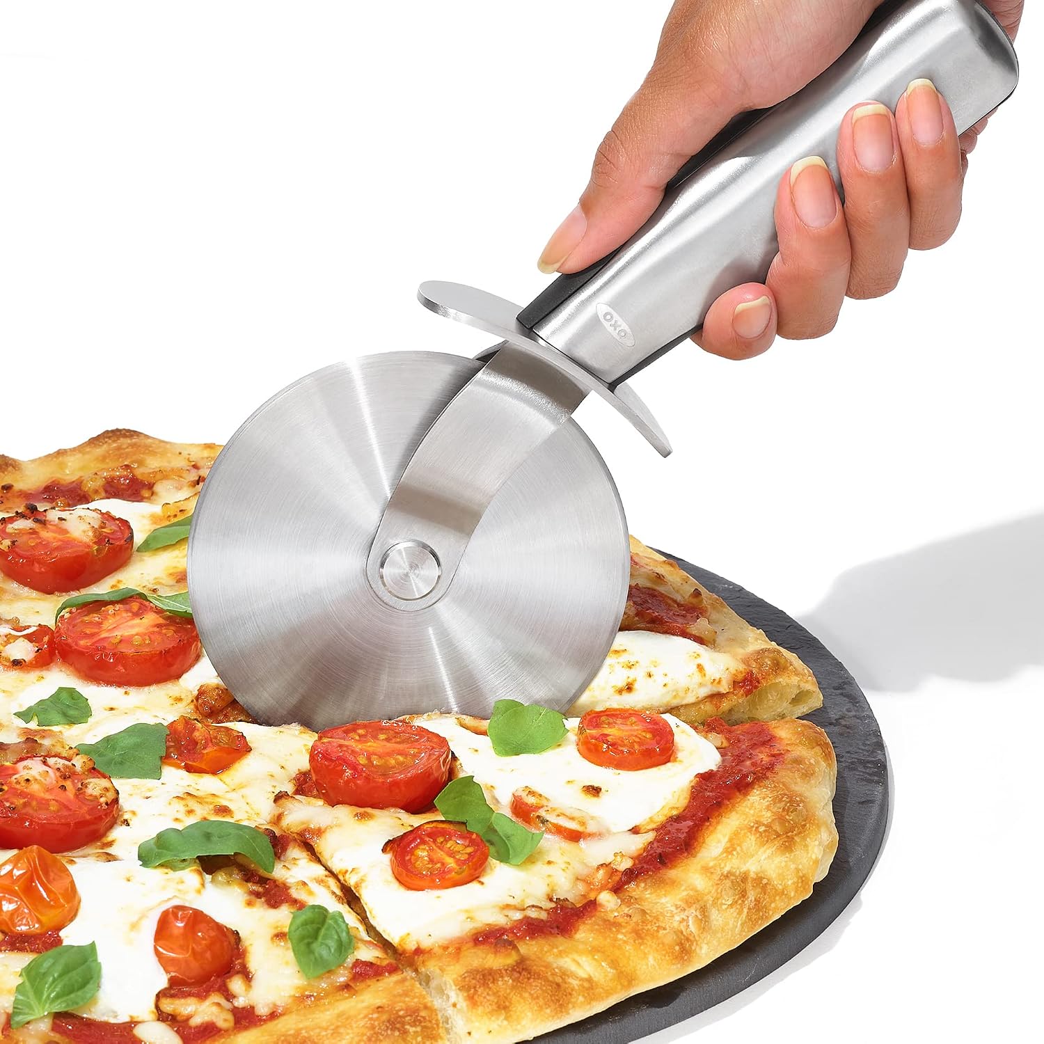 Oxo Steel 4" Pizza Wheel | Large 10Cm Diameter Stainless Steel Wheel That Can Cut Thin Or Thick Pasta