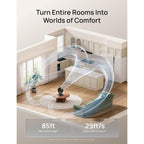 Dreo Smart Fan For Bedroom, Powerful 85 Ft Airflow, 12 Inches, Desk Fans In 20Db Quiet, 90°+90° Oscillating Fans, App/Voice Control, 9 Speeds & 8/12H Timer For Home Office Dorm