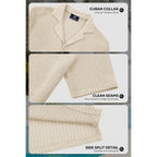 Herberton Mens Crochet Shirts Summer Fashion Knit Mesh Button Down Casual Cuban Top (S-Xxl)