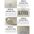 Blessed Trucker Hat, Vintage Embroidered Christian Baseball Caps for Men & Women, Trendy Religious/Birthday Gifts Blessed-black/Beige