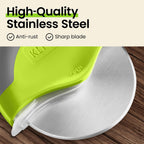 Kitchy Pizza Cutter Wheel, Heavy Duty Ergonomic Pizza Slicer With Easy Grip Non-Slip Handle And Blade Cover, Dishwasher Safe (Green)