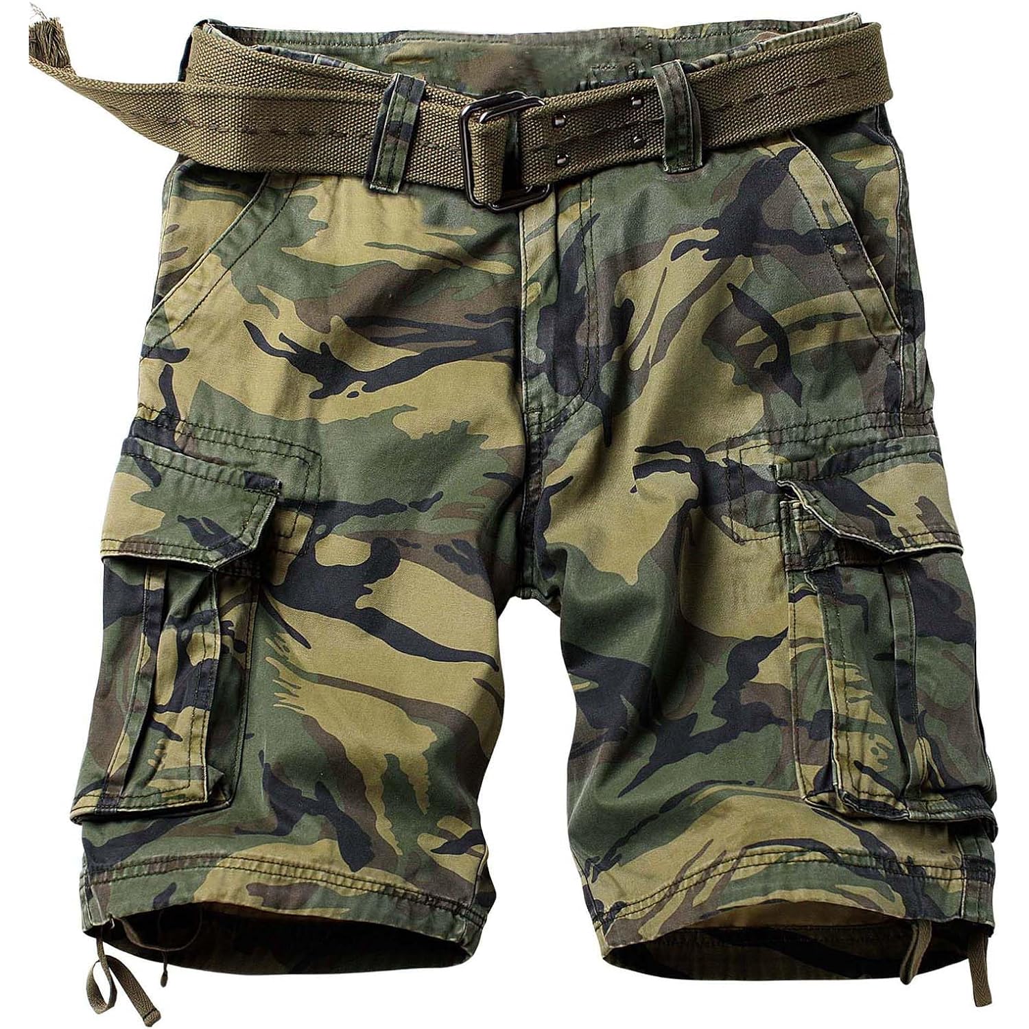 Camo Cargo Shorts For Men Cotton Casual Wild Outdoor Work Relaxed Fit Shorts With Multi-Pocket