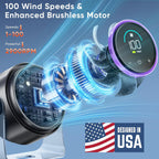 Frontsun Portable Desk Fan,Quiet Fan For Bedroom,Portable Fan Withturbo Airflow,Fans With 100 Speeds Digital Display, 360° Tilt,Rechargeable Battery Powered Fan,Small Fan For Home