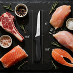 Rondauno Boning Knife, Deboning Knife 6 In Razor Sharp Blade Cutting Meat | High Carbon Stainless Steel Blade, Ergonomic Non-Slip Handle