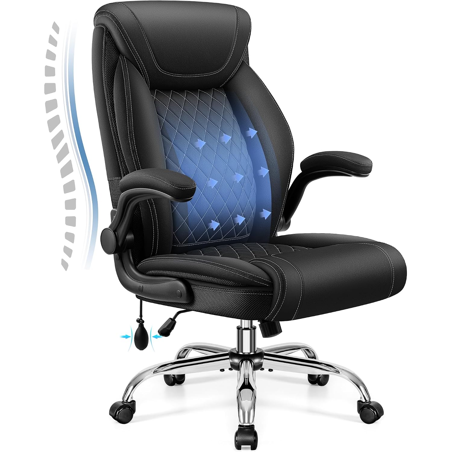 Executive Office Chair, Big And Tall Ergonomic Computer Desk Chair Black