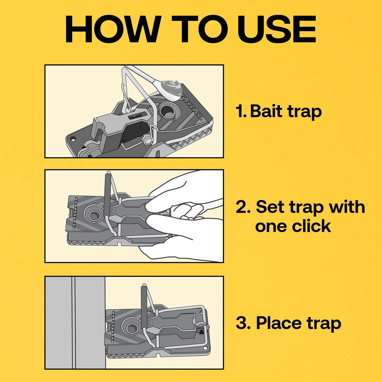 Victor Power Kill Rat Trap, 2-Pack Of Easy Set Reusable Rat Traps | Large Heavy Duty Snap Traps For Indoor And Outdoor Rodent Pest Control, High-Impact Kill Bar, Mounting Holes
