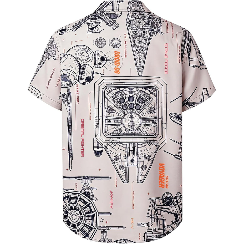 Hardaddy Men'S Hawaiian Shirt Short Sleeves Printed Button Down Summer Beach Casual Shirts