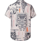 Hardaddy Men'S Hawaiian Shirt Short Sleeves Printed Button Down Summer Beach Casual Shirts