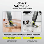 Shark Vacmop Cordless Vacuum & Spray Mop, Gray, Vm252
