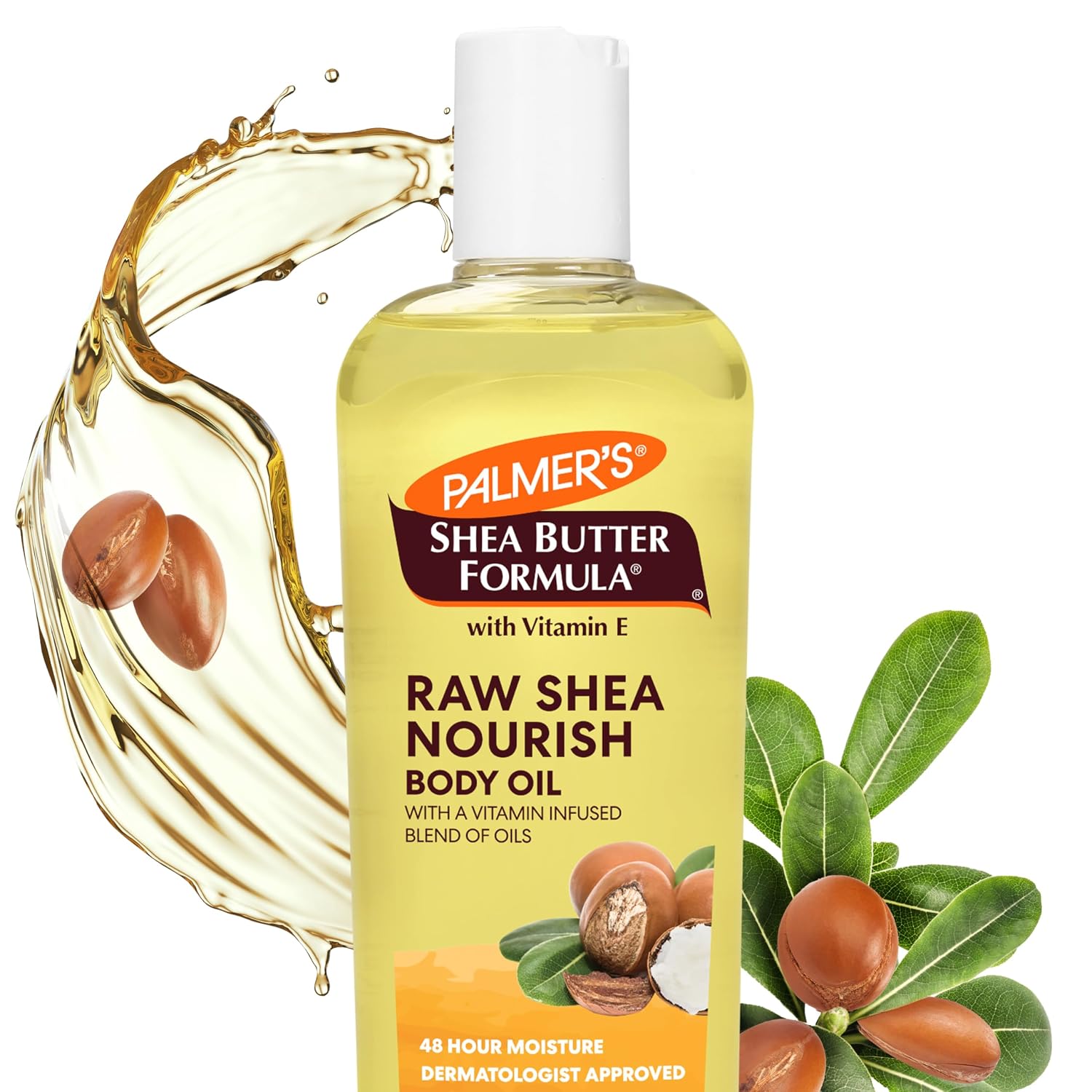 Palmer'S Shea Formula Raw Shea Body Oil With Vitamin E, Deep Body Moisturizer To Soothe & Nourish Dry, Sensitive & Eczema-Prone Skin, 8.5 Oz