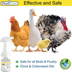 Premo Guard Poultry Spray - 32 Oz - Kill Scaly Leg, Mites, Fleas, Lice, & Other Pest On Chickens And In Coops - Natural Plant Based Oils For Control, & Prevention - Family Safe With No Egg Withdrawl