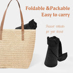 Women's Sun Visor Hats Wide Brim Straw Beach Hat Ponytail Hats for Women Foldable Floppy