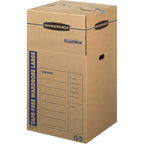 Bankers Box 3-Pack Tall Tape-Free Wardrobe Moving Boxes, 24" X 24" X 40" | Move Hanging Clothes From Closet To Truck With Wardrobe Boxes That Reduce Folding, Wrinkles, And Repacking.