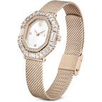 Swarovski Matrix Octagon Watch, Swiss Made, Clear Crystals, Gold-Tone, Stainless Steel Finishes