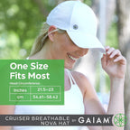Gaiam Women's Hat-Breathable Ball Cap, Pre-Shaped Bill, Adjustable Size for Running