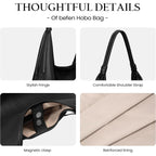 Befen Genuine Leather Slouchy Hobo Purses For Women, Top Grain Real Leather Tote Handbags Shoulder Satchel With Tassel Ribbon