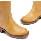 Dream Pairs Women'S Square Toe Platform Chunky Block Heel Knee High Riding Boots