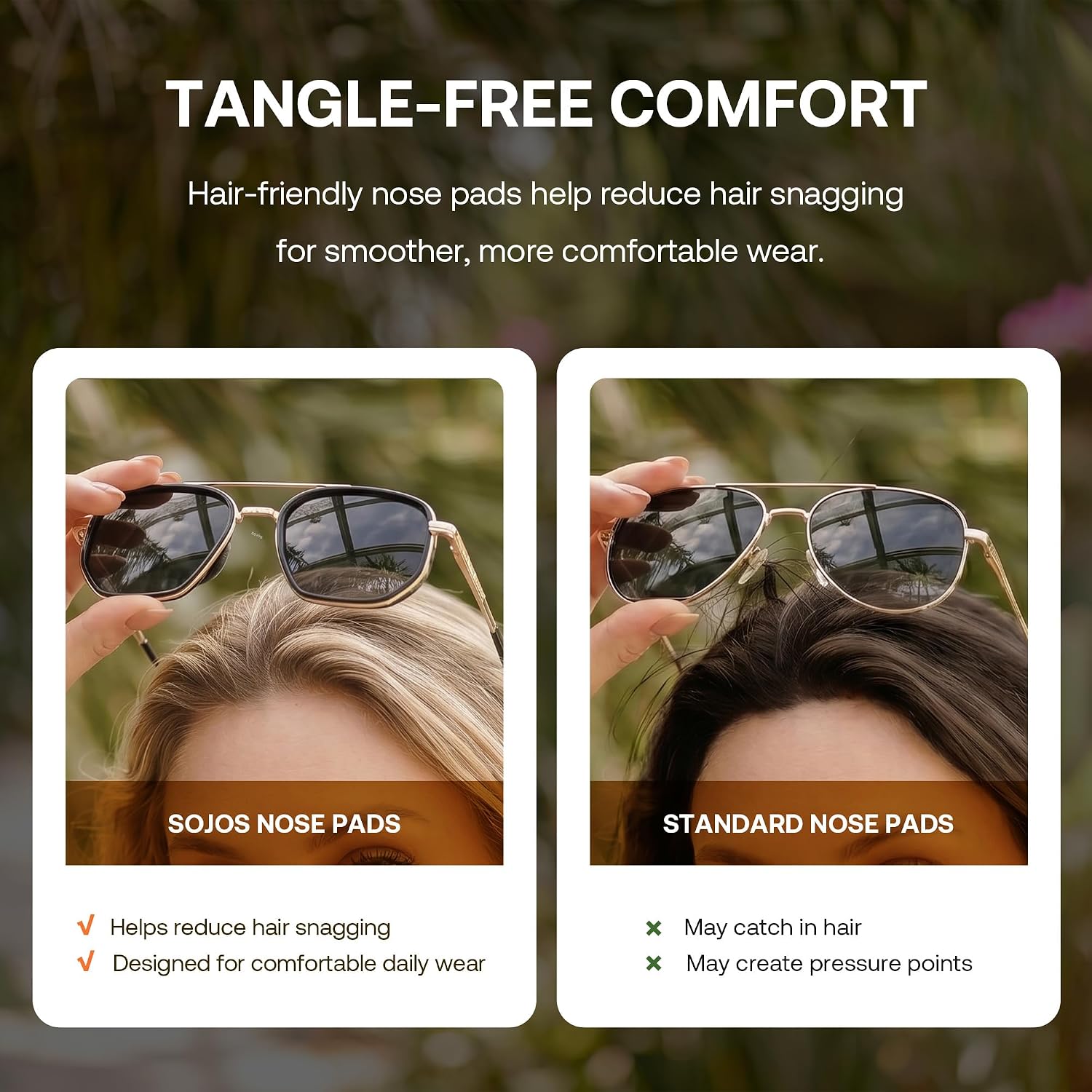 SOJOS Retro Polarized Aviator Sunglasses for Women Men Square Shades Tangle Free UV400 Protection Running Fishing SJ2754 Demi&gold
