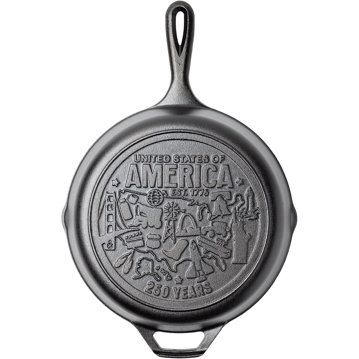 Lodge 10.25 Inch Cast Iron Skillet – Pre-Seasoned Frying Pan With Teardrop Handle – Oven, Stovetop, Grill & Campfire Use – Made In Usa – Non-Toxic, Even-Heating Cookware – 250Th Anniversary Logo