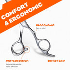 High-End Professional Hair Cutting Scissors Shears - Ultra Sharp Blades For Precise Cutting - Barber Shears Haircut Scissors 440C Stainless Steel For Salon Hairstyling & Home Hairdressing