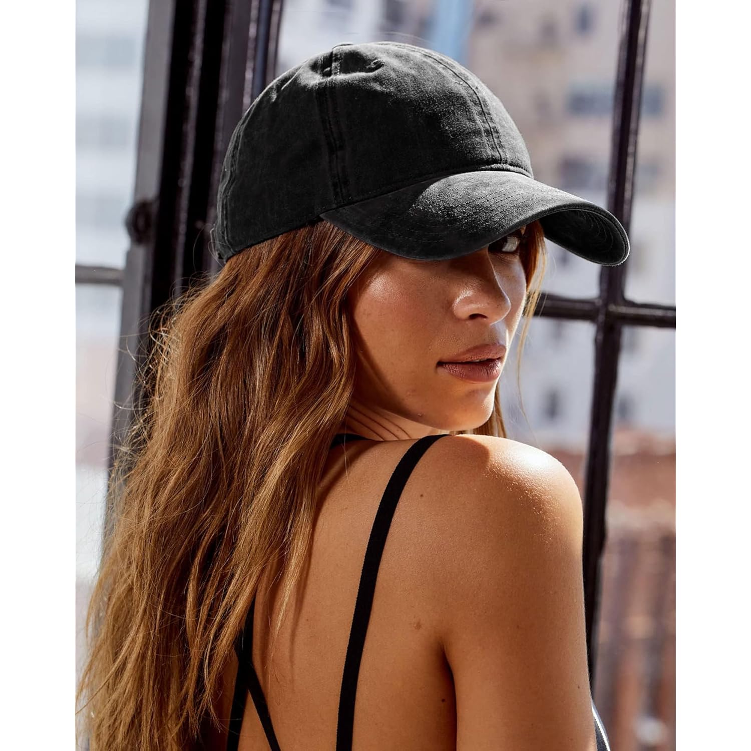 FURTALK Unisex Vintage Washed Unstructured Baseball Cap Washed Cotton Adjustable Dad Hat