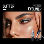 Glitter Liquid Eyeliner Colorful Set, 5 Colors Metallic Shimmer White Silver Gold Rose Eyeliner Waterproof Long Lasting Sparkle Glitter Liquid Eyeshadow Dazzling Mother'S Day Eye Makeup For Women