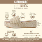 CUSHIONAIRE Women's Kudos Platform Slide Sandals