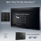 Vivo Steel Vesa Tv And Monitor Mount Adapter Plate Bracket For Screens 23" To 42" | Conversion Kit For Vesa Up To 200X200Mm (Mount-Ad2X2)