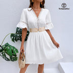 TRIWORKS Straw Woven Elastic Belt for Women Wide Boho Braided stretchy Belt Rattan Waist Belt for Dress