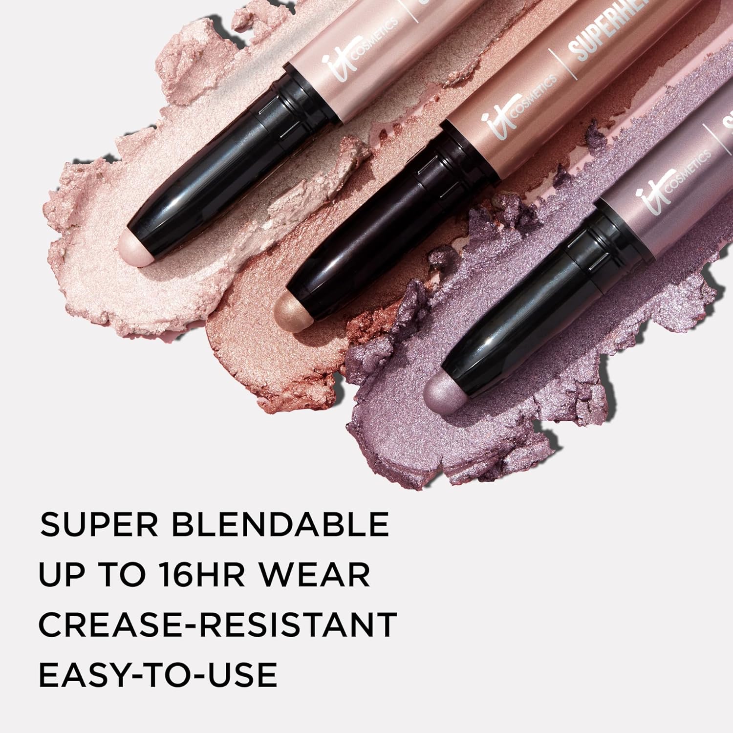 IT Cosmetics Superhero No-Tug Waterproof Eyeshadow Stick - Longwear Blendable Cream with Built-In Primer Suitable for Sensitive Eyes 0.05 oz